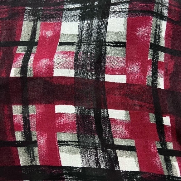 TORRID Top Blouse Pullover Plaid Grid Stripe Sheer Lightweight Plus Size 2X - Picture 10 of 12